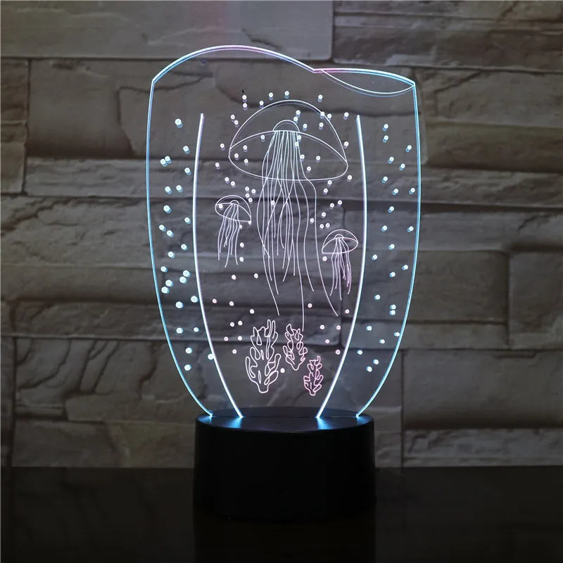 3D Usb Led Ночник светильник для детей настольная лампа на батарейках с датчиком