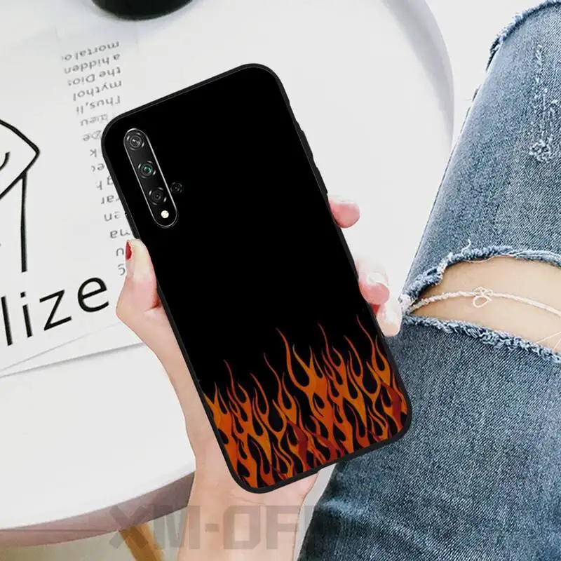 Ivits Cool flame мягкий силиконовый черный чехол для телефона Honor 20 20lite view20 7C 8C 7A 8A 10i 20i PLAY