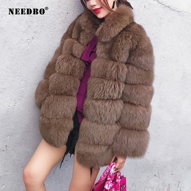 NEEDBO 2023 Winter Fur Coat Women Faux Fur Coat Warm Teddy Coat Jacket Streetwear Outerwear Female