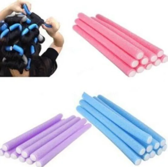 10pcs random colors 10 шт./партия, мягкие бигуди для волос, бигуди для завивки волос - Цвет: 10pcs random colors