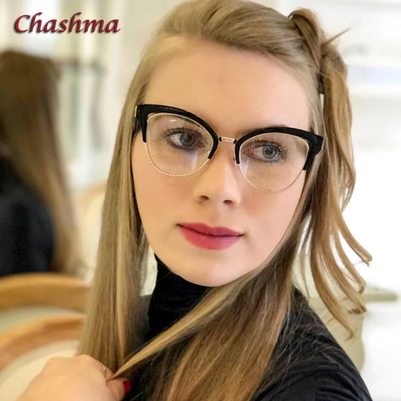 

Transparent Optical Glasses Frame Women Cat Eye Spectalces Students Fashion Prescription Glasses
