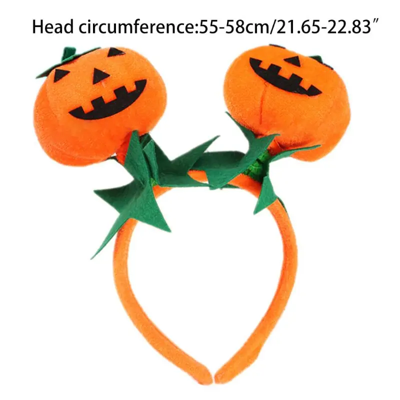 Adult Children Cute 3D Shaking Pumpkin Headband Velvet Cloth Kids Halloween Costume Decorative Hair Hoop Trick Treat Party Props |
