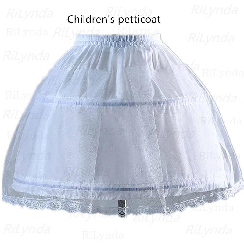 NEW Kids Petticoats for Flower Girls Dresses Little Girls Crinoline 2 Hoop Skirt Petticoat Lolita Skirt Underskirt Vestido De No