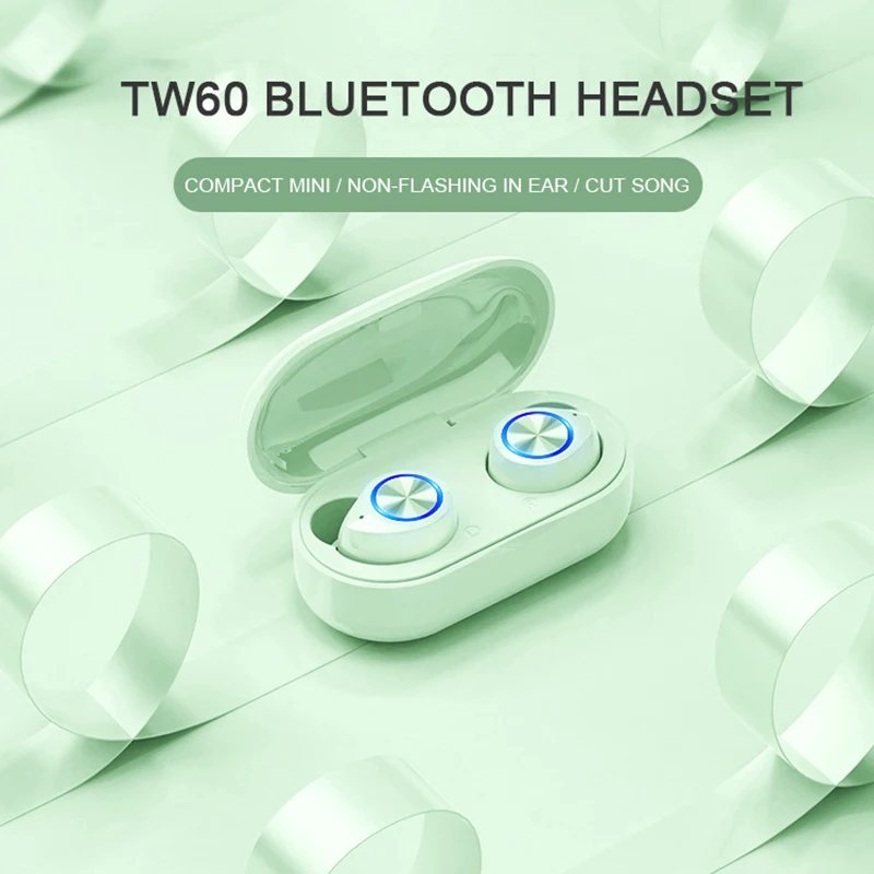 Bluetooth TWS наушники беспроводные модные зеленые розовые длинные батареи сенсорное