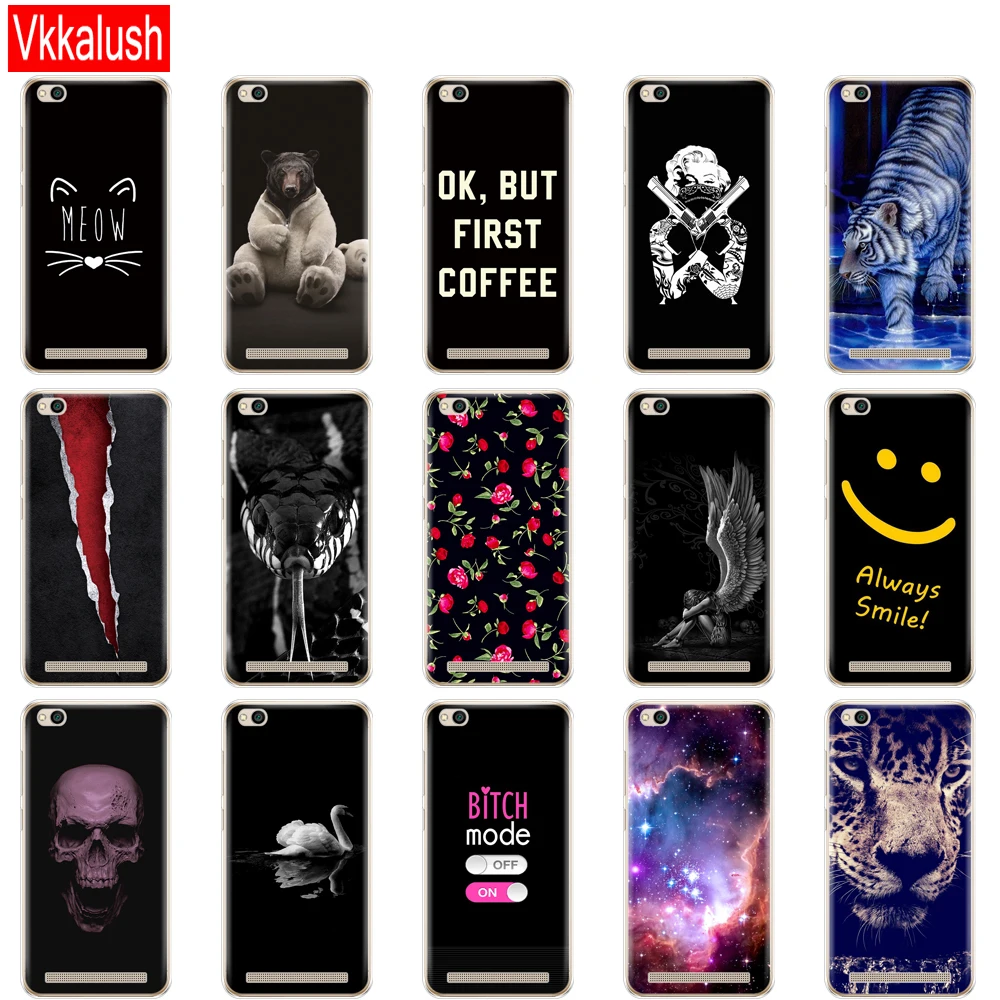 Soft Silicon TPU Case For Xiaomi Redmi 5A 5.0 Inch Phone redmi Shell Painted Cover 5a | Мобильные телефоны и аксессуары