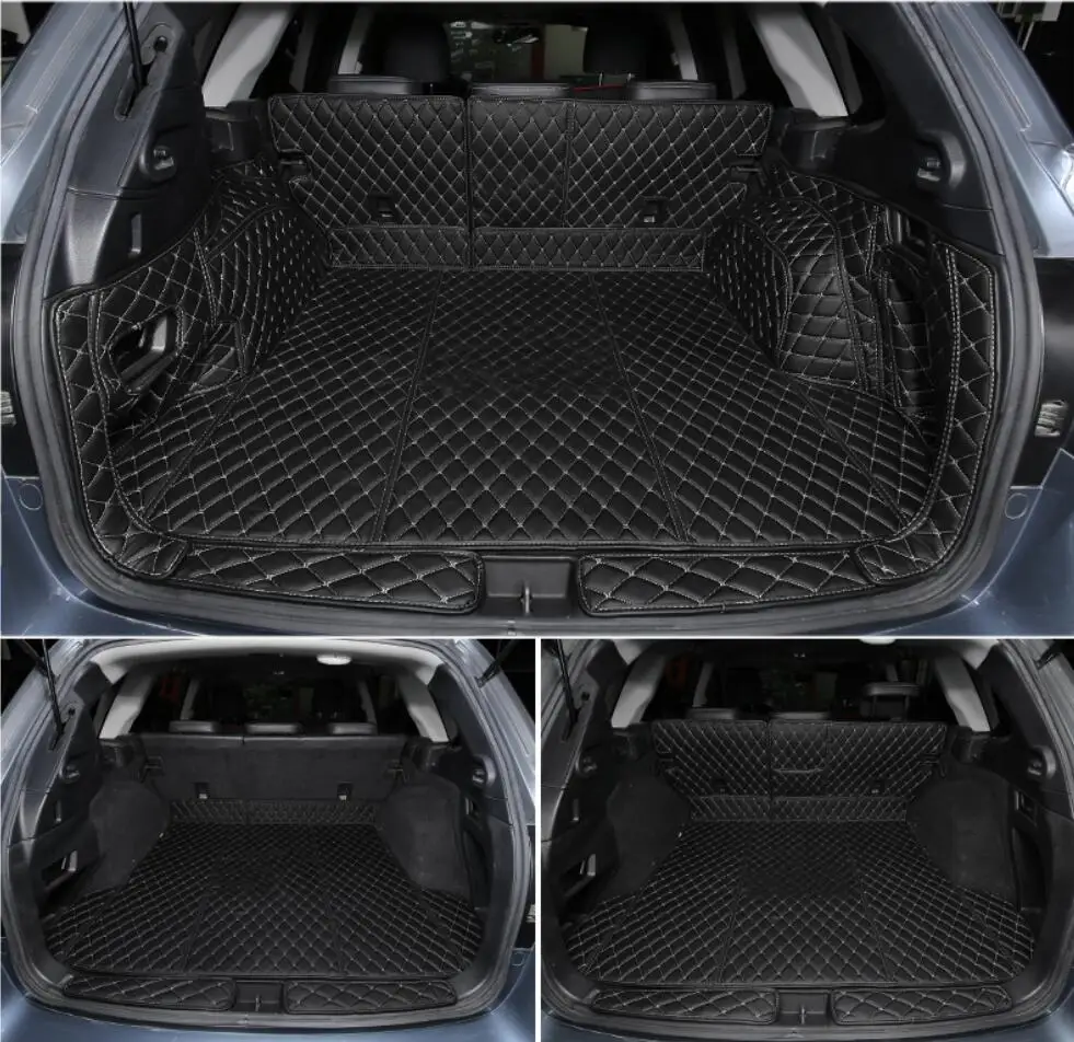 for Leather Car Trunk Mat Cargo Liner for Subaru Outback 2015 2016 2017 2018 2019 2020 Rug Carpet Interior Accessories