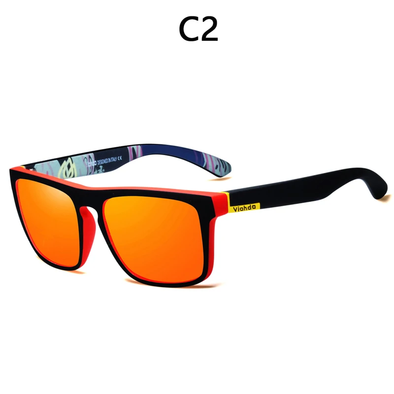 Viahda новые брендовые квадратные поляризованные солнцезащитные очки для женщин, фирменный дизайн, спортивные очки, Золотые Зеркальные Солнцезащитные очки, солнцезащитные очки - Цвет линз: C2
