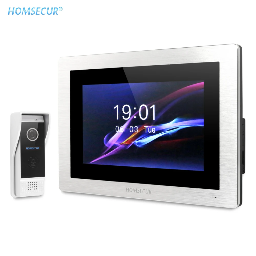 

HOMSECUR 7" Wired Hands-free Video Door Entry Security Intercom+Black Camera BC031-B +BM714-S