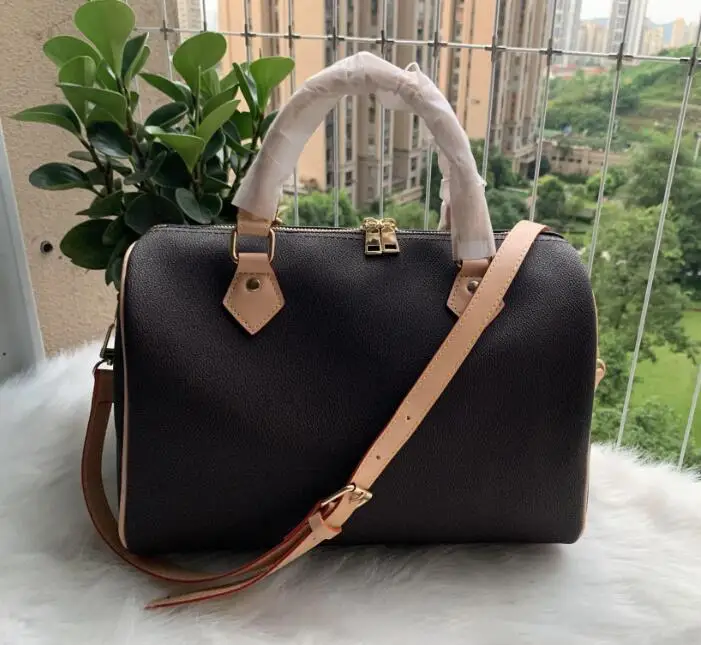 

Top Luxury Designer Handbag Fashion Flowers Lady Totes Classic Leather Speedy 25cm Shoulder Bags For Women 61252 Crossbody Bags
