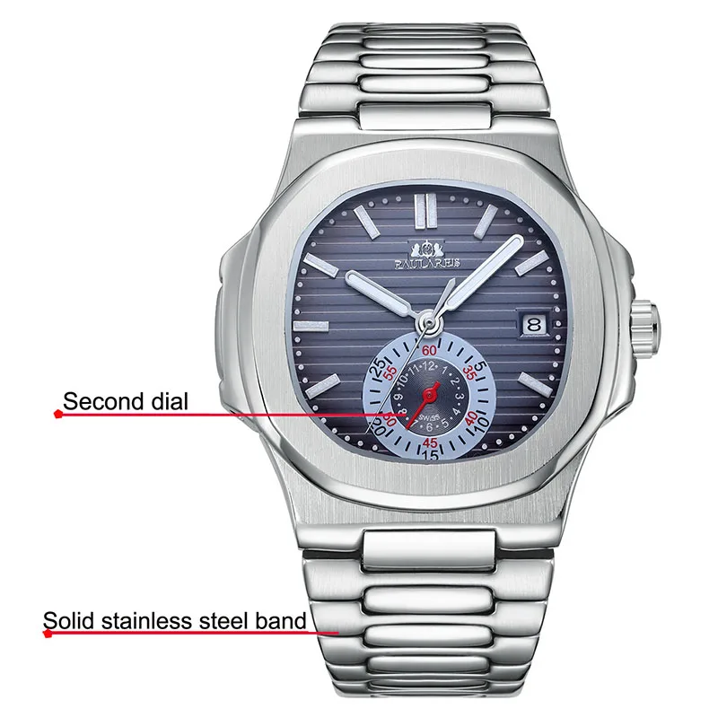 

Men's Mechanical Watch Fashion Automatic Watch Solid Steel Belt Calendar Luminous Parrot Men's Watch Relojes Para Hombre New
