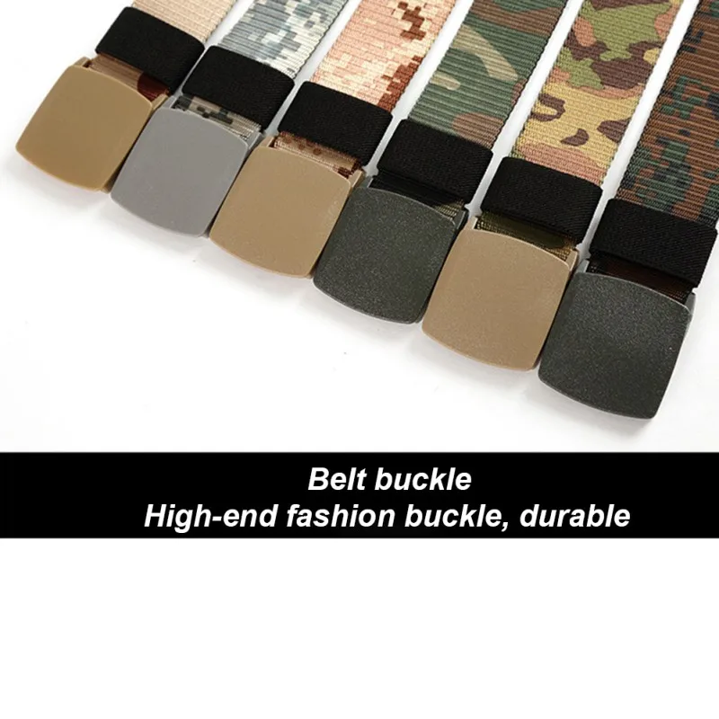 Men Military Tactical Belt Outdoor Canvas Hiking Camping Waist Support Hunting Sports Wearable Adjustable Waistband Belts | Спорт и