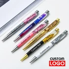 Новая масляная ручка из золотой фольги, Оригинальная дизайнерская ручка высокого качества, деловой подарок, подпись, оптовая продажа, офисные принадлежности, Пользовательский логотип
