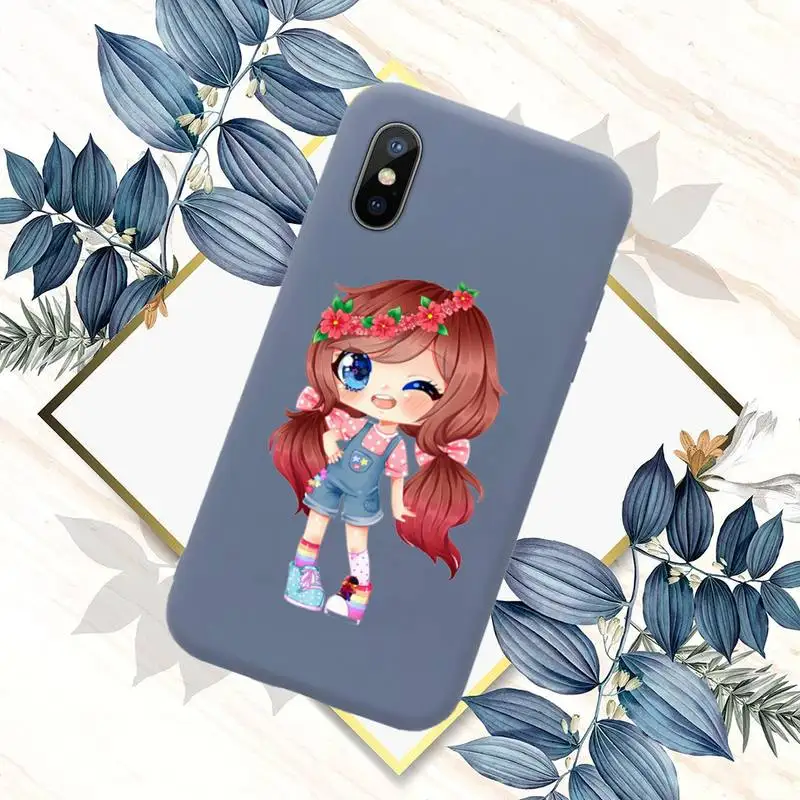 

Cartoon cute girl Phone Case Candy Color for iPhone 11 12 mini pro XS MAX 8 7 6 6S Plus X SE 2020 XR