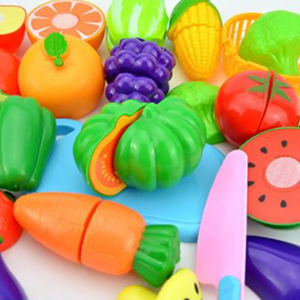 

23 Pcs/Set Fruit Vegetable Food Cutting Set Reusable Pretend Kitchen Kids Toy