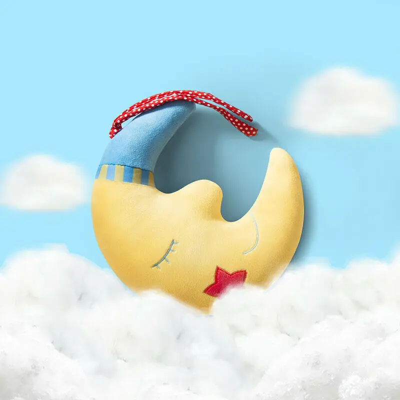 

Infant Baby Cartoon Bed Hanging Crib Moving Bed Clockwork Music Box Moon Doll