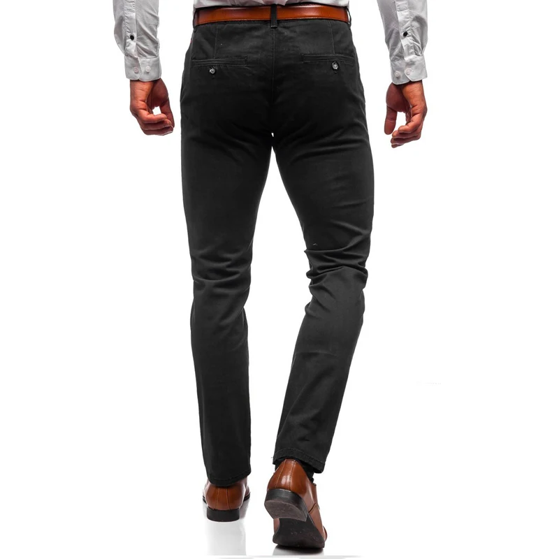 

Men's Slim Fit Straight Chino Pants Work Trousers