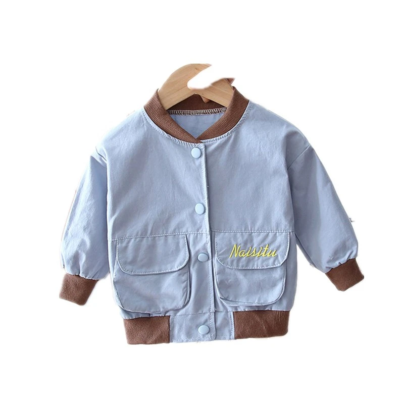 

New Spring Autumn Baby Clothes Children Boys Girls Pocket Letter Fashion Jackets Toddler Casual Clothing Infant Kids Tracksuits
