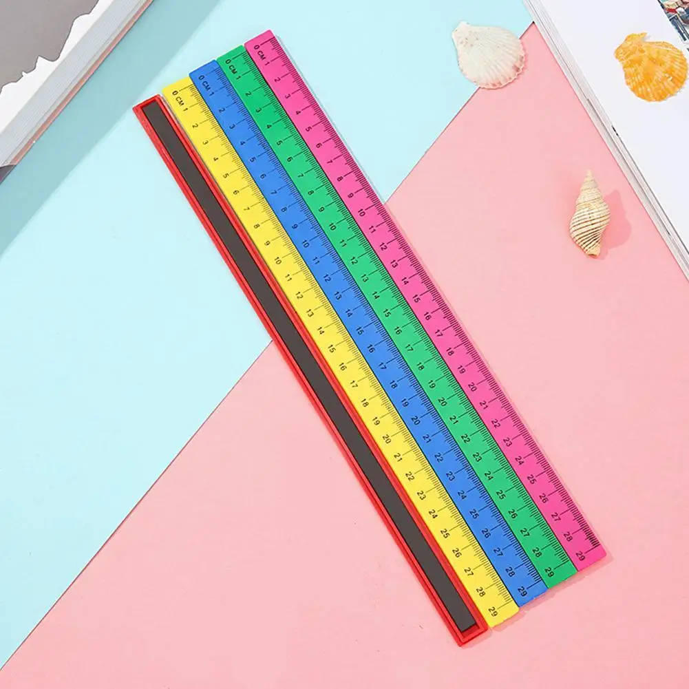 

1pcs Simple Soft Straight Ruler 30cm Bendable Magnetic Drawing Student School Supplies Stationery Measuring Ruler C1M0