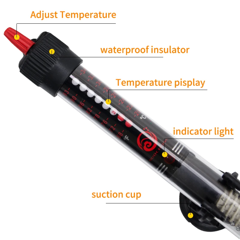 

Aquarium Heating Rod Adjustable Water Heating Rod Submersible Constant Temperature Control 25W/50W/100W/200W/300W Free Shipping