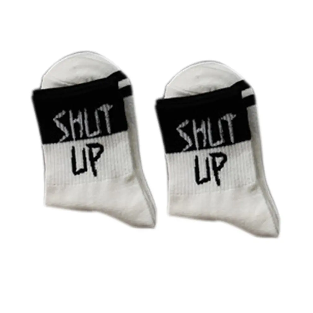 Новые осенне зимние мужские носки в стиле хип хоп Harajuku с буквенным принтом