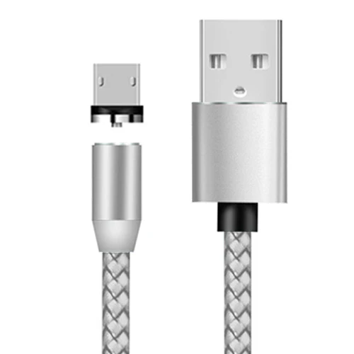 Магнитный USB кабель PUJIMAX 3 в 1 для iPhone Xs 8 и usb type-C и Micro USB нейлоновая оплетка для samsung Xiaomi huawei USB C - Цвет: Silver for Micro