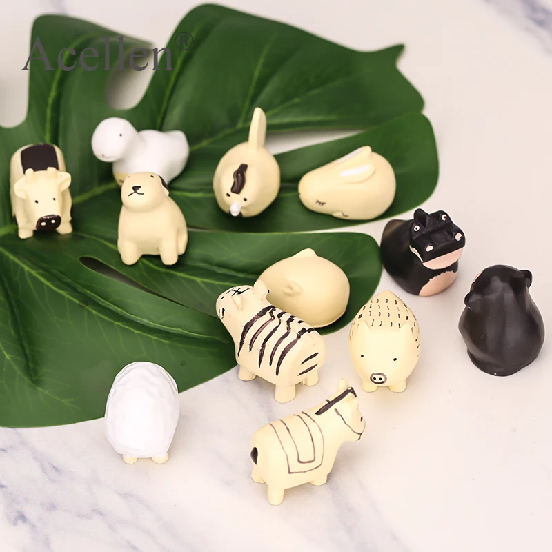 12 шт./компл. фигурки животных искусственные украшения аксессуары для дома