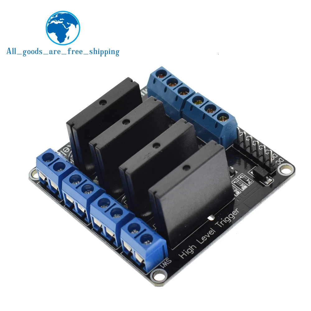 TZT 1 2 4 8 канальный 5 В DC релейный модуль твердотельный высокий уровень SSR AVR DSP G3MB-202P реле для Arduino