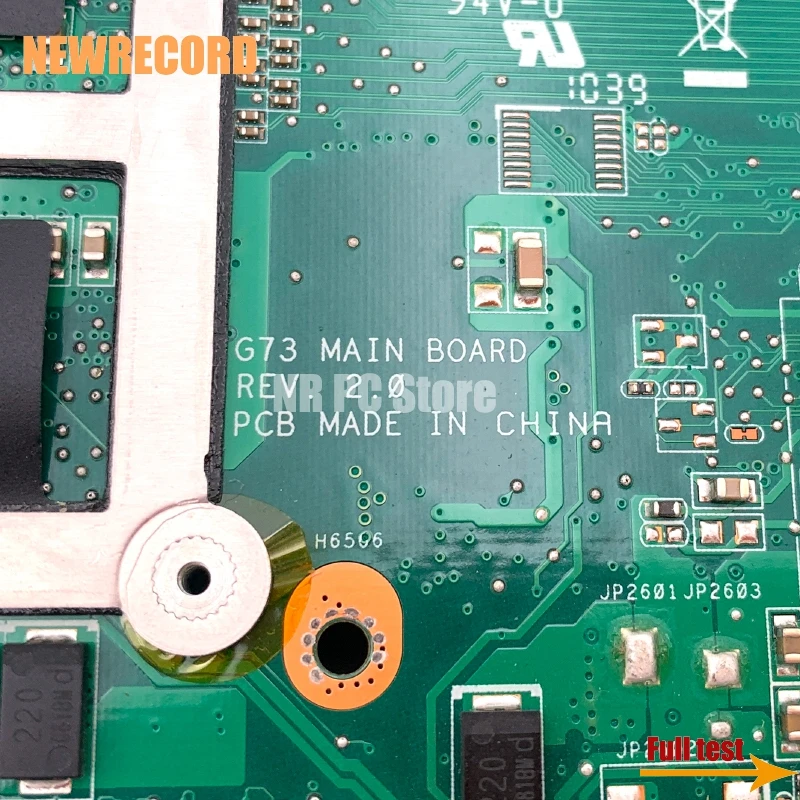 For ASUS G73JH Series 60-NY8MB1200 G73 REV:2.0 Laptop Motherboard HM55 DDR3 With 4 RAM Slots Main Board Full Test |