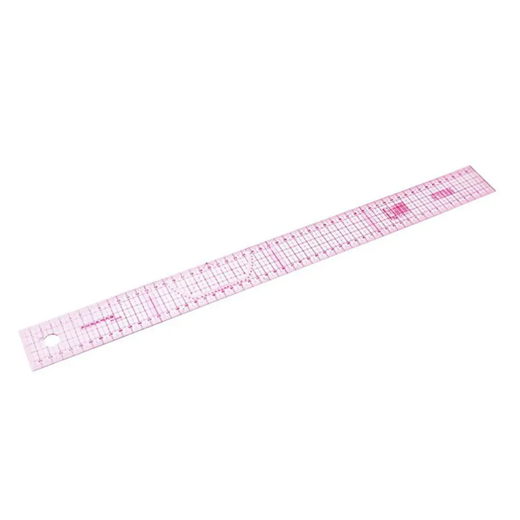

55cm Shared Double Side Sewing Tailor Accessories Plastic Metric Straight Ruler Transparent Yardstick Patchwork Cloth Cutting