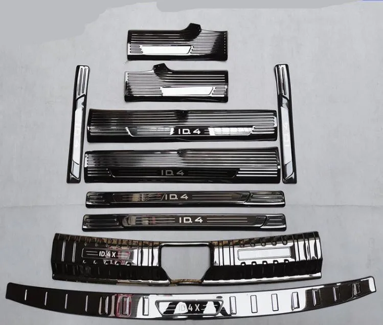 

Stainless Steel For Volkswagen VW ID.4 ID.4 X 2020-2022 Rear Trunk Bumper Protector Guard Cover&Door Sill Scuff Plate Bar Pedal