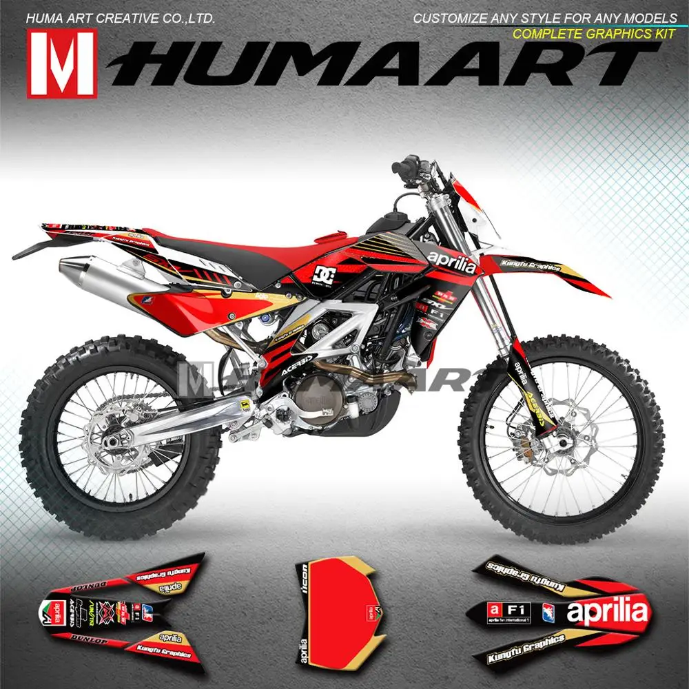Графика HUMAART Виниловая наклейка для Aprilia RXV SXV 450 550 2006 2007 2008 2009 2010 2012 2011 2013 |