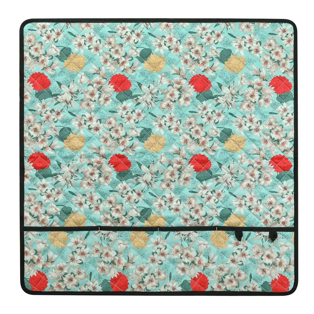 

Коврик для швейной машины складной, мягкий, с узорами, с карманами