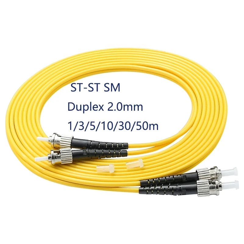 

10pcs/Pack ST/UPC-ST/UPC Singlemode SM Duplex Fiber Optical Jumper Fiber Optic Patch Cord 1m/3m/5m/10m/30m/50m