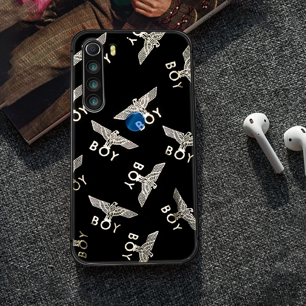 

Boy London Fashion brand Phone Case Cover Hull For XIAOMI Redmi 7a 8a S2 K20 NOTE 5 5a 6 7 8 8t 9 9s pro max black Cover Tpu