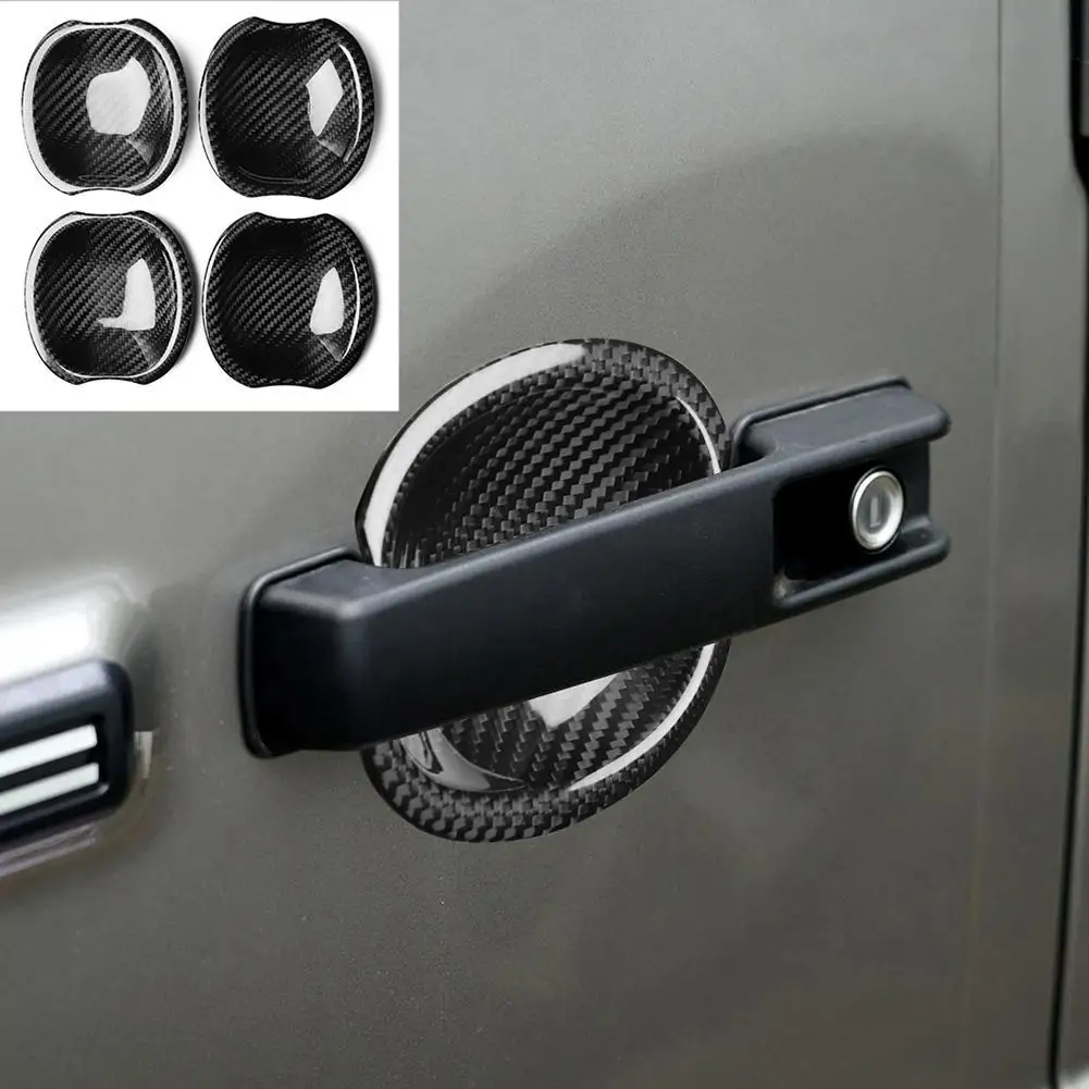 

4 шт., наклейки на дверную ручку из углеродного волокна для Benz G500 W646