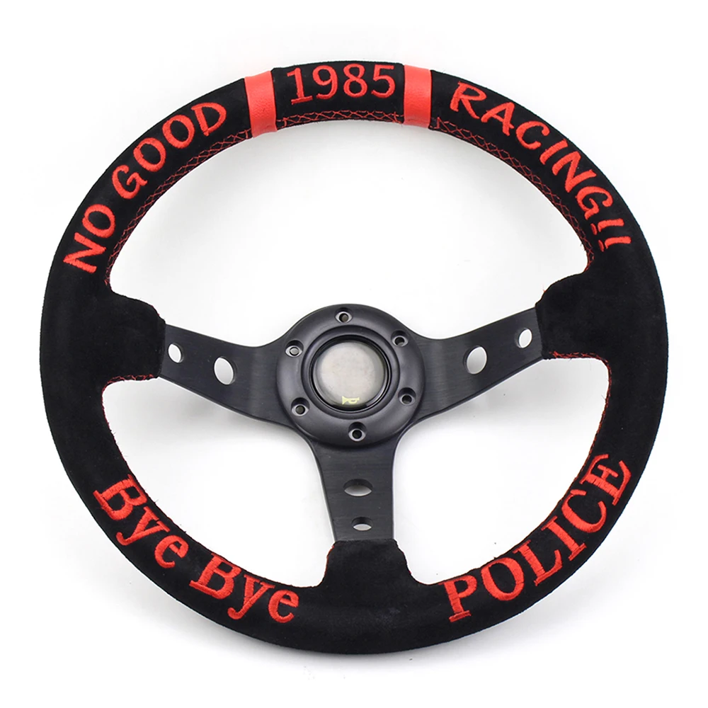 13 дюймов замшевые спортивный руль универсальный темно дрейфующий Тюнинг Рулевое
