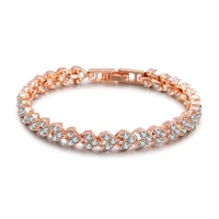 2021 summer new products austrian rhinestone crystal zircon roman bracelet for women simple light luxury full rhinestone women