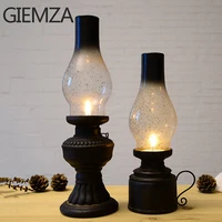 GIEMZA Small Kerosene Lamp Lantern Outdoor Aromatherapy Retro Candlestick Holder Decor Coffee Bar Art Decoration for Holiday