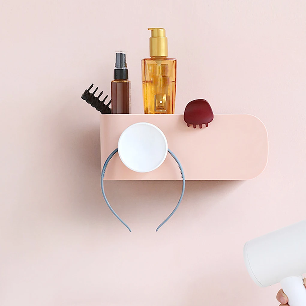 

1 шт. настенная стойка для фена из АБС-пластика полка для ванной комнаты полка для фена полка для хранения Бесплатная перфорированная стойка...