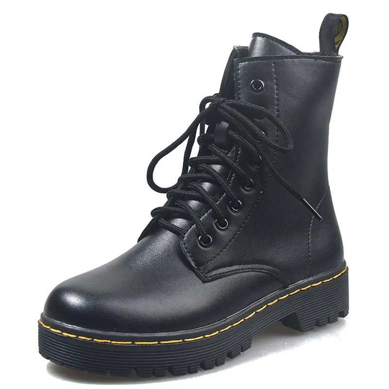 Новинка 2019 года женские зимние ботинки из натуральной кожи повседневные