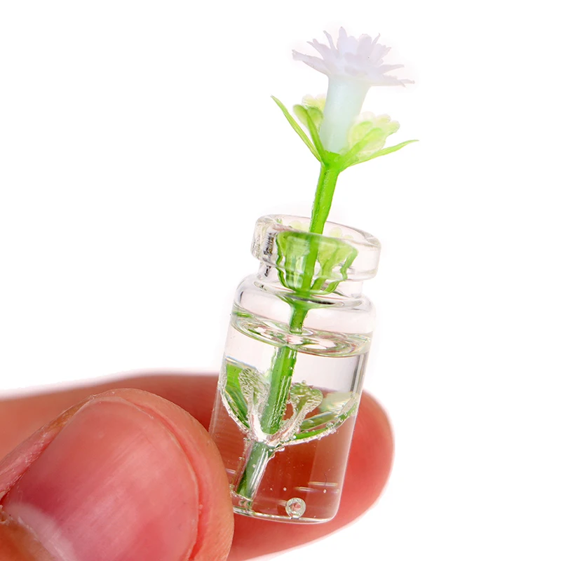 

1:12 DollHouse Miniature Flower Garden Ornament Mini Potted Plant Flower Pot DollHouse Decor Bonsai Model