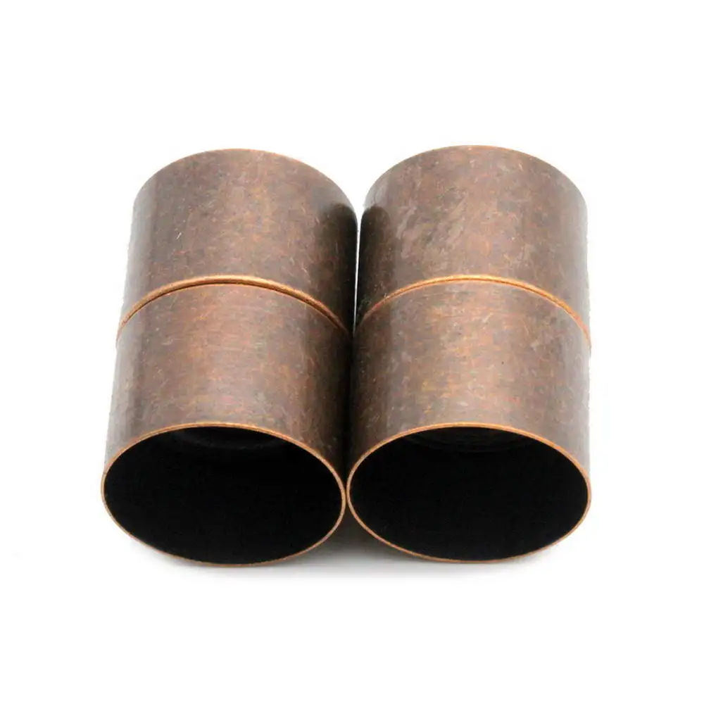 2 комплекта 18 мм Внутреннее отверстие Античная Медная цилиндрическая магнитная