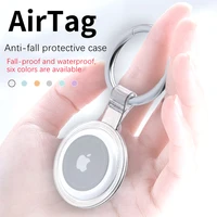protective case compatible with airtags 2021 silicone anti scratch lightweight skin soft tpu keychain