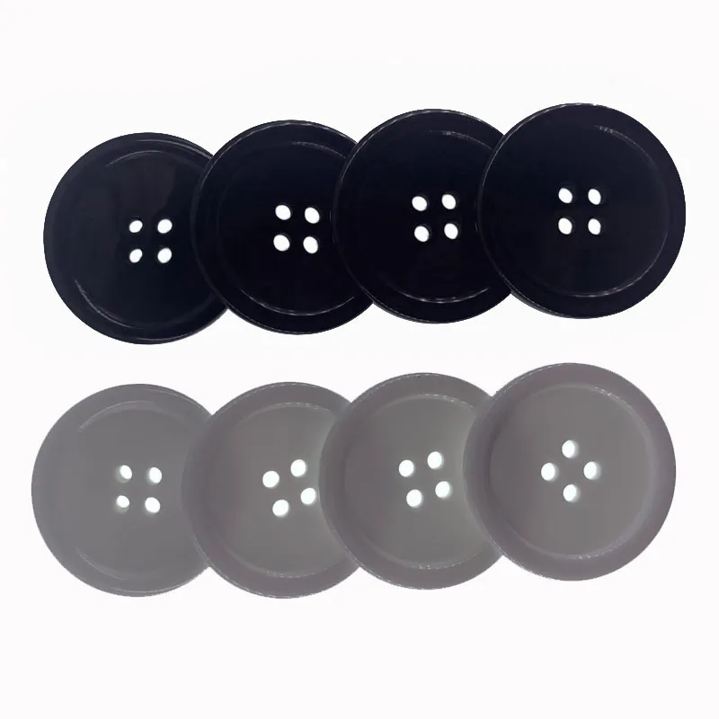 10 шт. 4-Hole белые черные полимерные Кнопки для аксессуаров одежды большая круглая