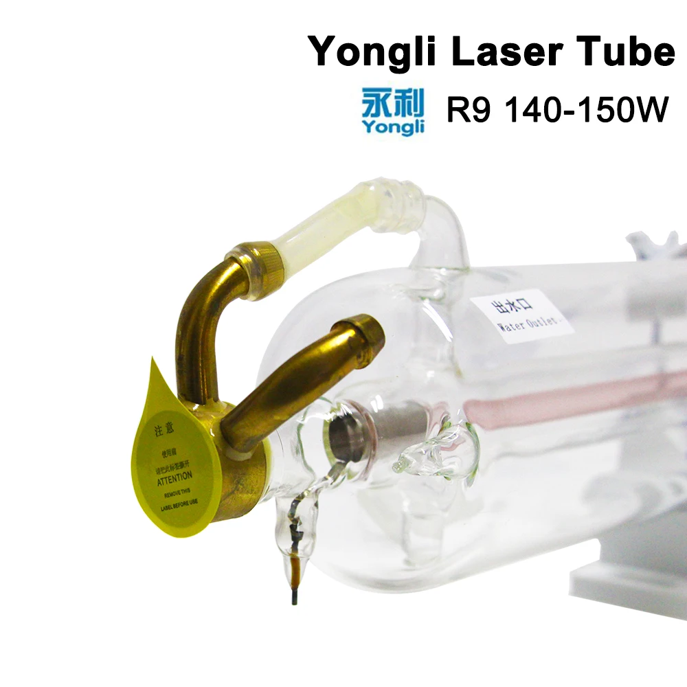 Yongli R9 140 Вт-150 Вт CO2 лазерная трубка длина 1850 диаметр 80 мм для лазерного