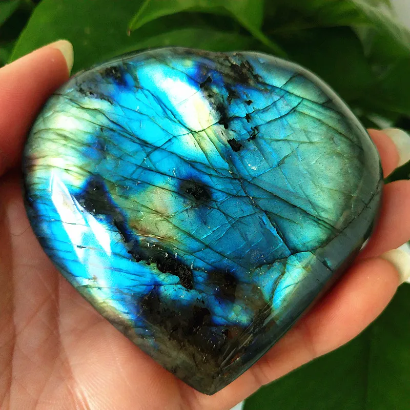 Большой размер натуральный поликристаллический лабрадор кристаллический