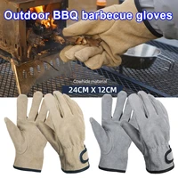 thick outdoor barbecue gloves picnic bbq gloves retardant welding gloves safety protective gloves camping equipment bhd2