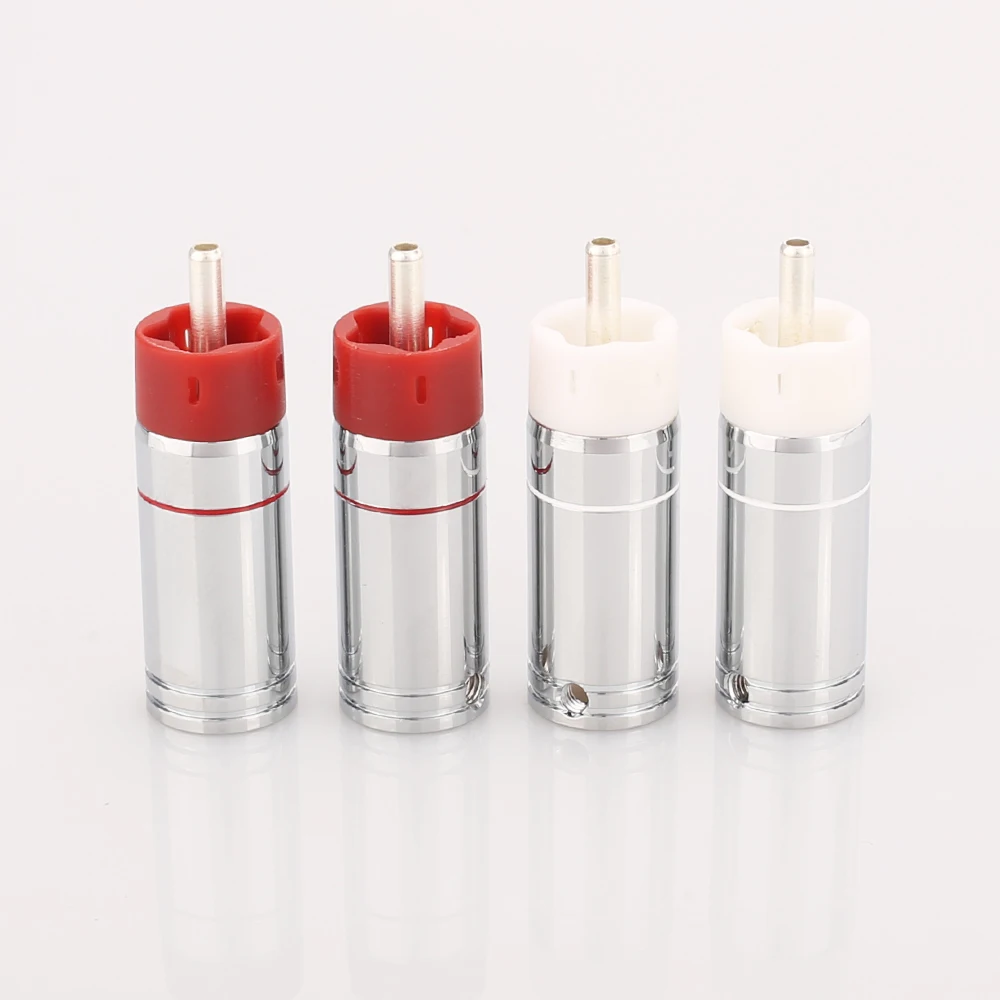 4 шт. Высокое качество Hifi DIY 9 мм посеребренные RCA разъемы Hifi аудио разъем