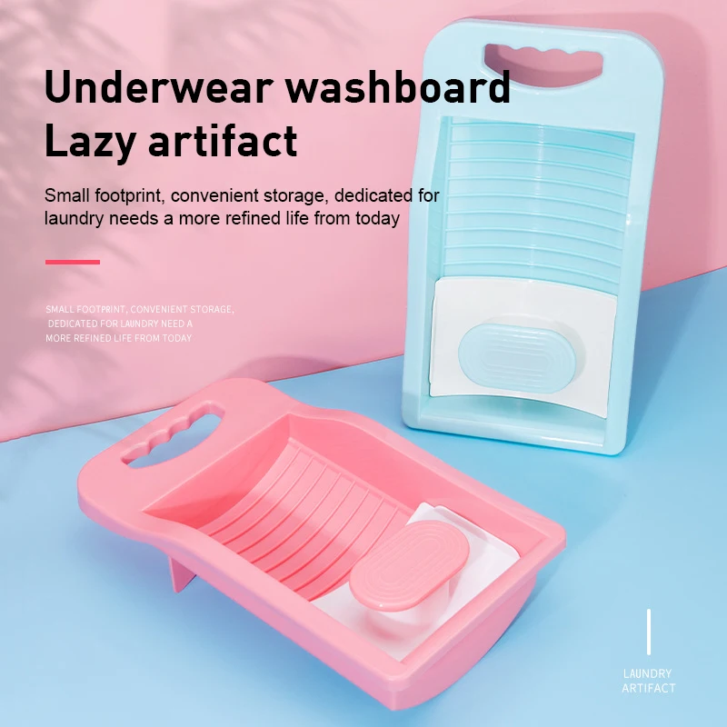 

Personal Underwear Washboard All-in-One Washtub Antislip Laundry Accessories Washing Board Plastic Clothes Home Cleaning Tools