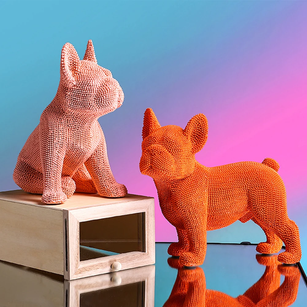 

DIY Crafts For Desk Sculpture Car Modern Bedroom Resin Statue Kids Toy Home Decor Office Dog Figurine Indoor Ornament